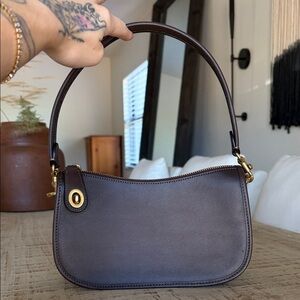 Coach Swinger Bag - Dark Brown Leather (rare color)